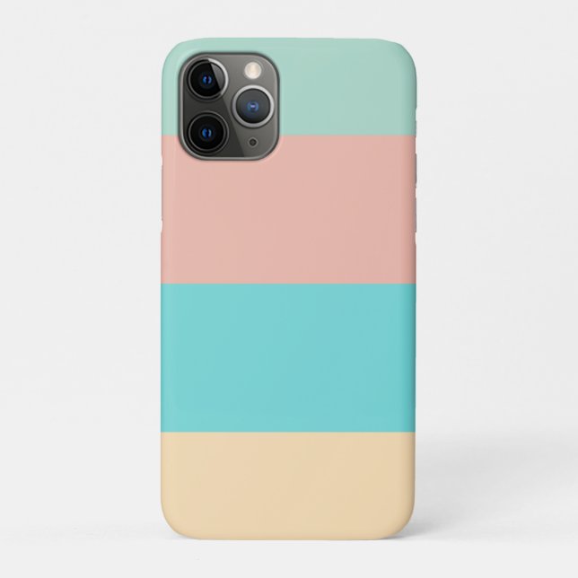 Funda De Case-Mate Para iPhone Rayas costeras retro (Reverso)