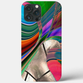 Funda Para iPhone 13 Pro Max Rayas curvadas degradadas y rayas metálicas, sobre