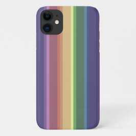 Funda Para iPhone 11 Rayas de arco iris mudas
