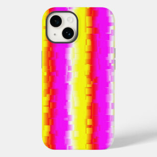 Funda Para iPhone 14 De Case-Mate Rayas de arco iris rosado de Artdeco
