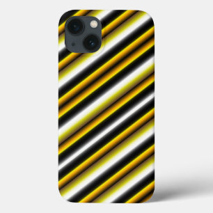 Funda Para iPhone 13 Rayas de arcoiris blancas amarillas