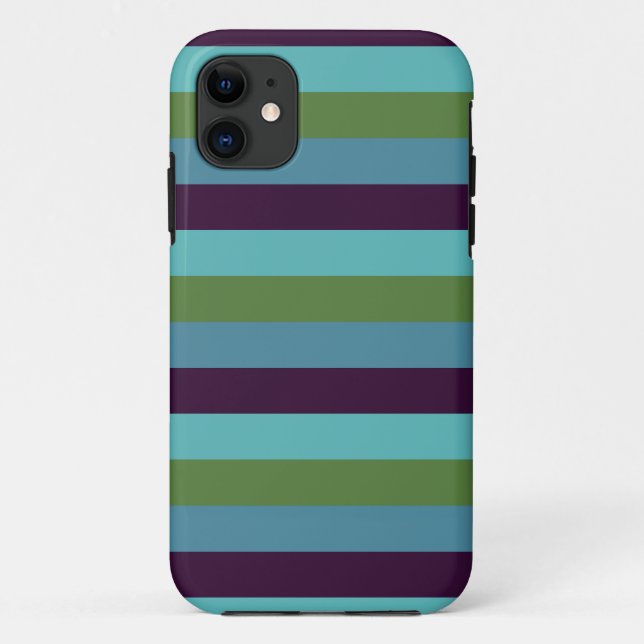 Funda De Case-Mate Para iPhone Rayas de armonía costera (Reverso)