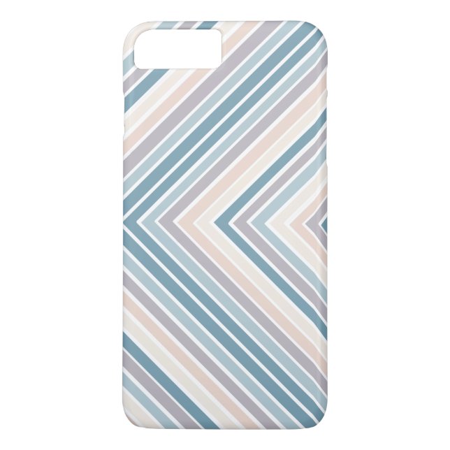 Funda De Case-Mate Para iPhone Rayas de Blue Tan (Reverso)