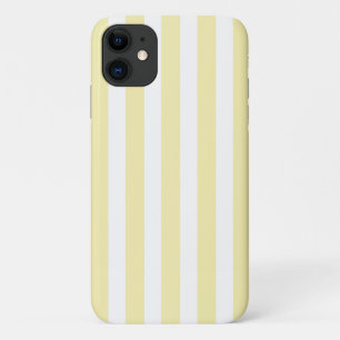 Funda Para iPhone 11 Rayas de caramelo amarillo y blanco