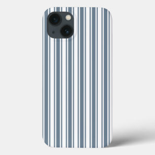 Funda Para iPhone 13 Rayas de caramelo azul-gris y blanco Funda-Mate iP