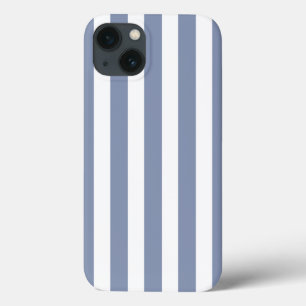 Funda Para iPhone 13 Rayas de caramelo azul-gris y blanco Funda-Mate iP