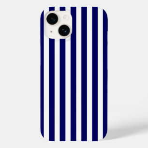 Funda Para iPhone 14 De Case-Mate Rayas de caramelo azul y blanco de la marina