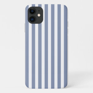 Funda Para iPhone 11 Rayas de caramelo azules grises y blancas
