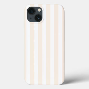 Funda Para iPhone 13 Rayas de caramelo beige y blanco Funda-Mate iPhone