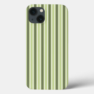 Funda Para iPhone 13 Rayas de caramelo de color olivo y blanco Funda-Ma