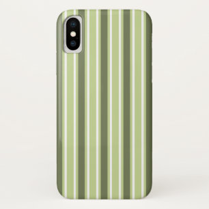 Funda Para iPhone X Rayas de caramelo de oliva y blanco
