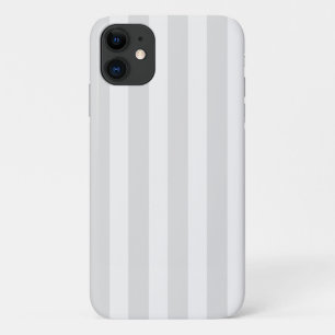 Funda Para iPhone 11 Rayas de caramelo gris claro y blanco