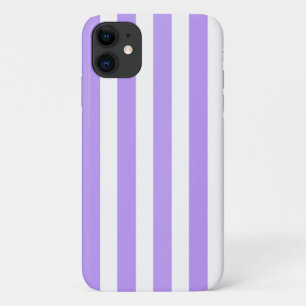 Funda Para iPhone 11 Rayas de caramelo púrpura y blanco