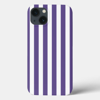 Funda Para iPhone 13 Rayas de caramelo ultravioleta y blanca Funda-Mate