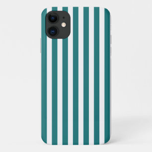 Funda Para iPhone 11 rayas de caramelo verde azuladas y blancas