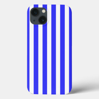 Funda Para iPhone 13 Rayas de caramelos azules y blancos reales Funda-M