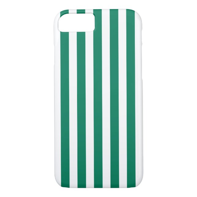 Funda De Case-Mate Para iPhone Rayas de caramelos verdes y blancos (Reverso)