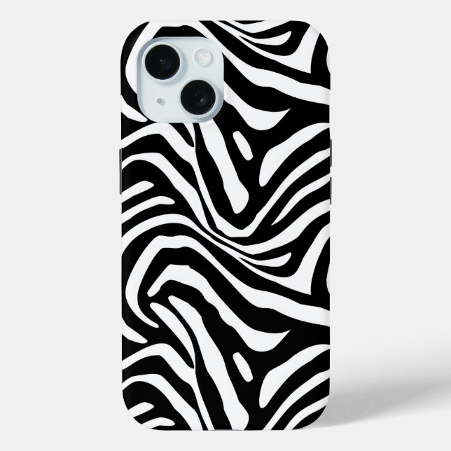 Funda De Case-Mate Para iPhone Rayas de cebra clásicas (Reverso )
