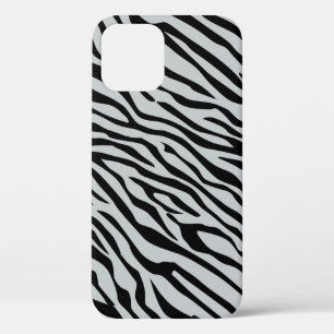 Funda Para iPhone 12 Rayas de cebra mágica haga clic en el color gris P
