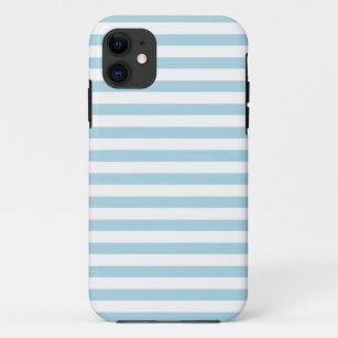 Funda Para iPhone 11 Rayas de color azul claro de vacaciones Pastel de 