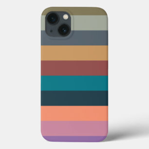 Funda Para iPhone 13 rayas de colores pastel