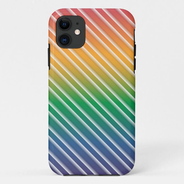 Funda De Case-Mate Para iPhone Rayas de degradado - Arcoiris frutícola (Reverso)