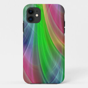 Funda Para iPhone 11 Rayas de degradados de color - verde