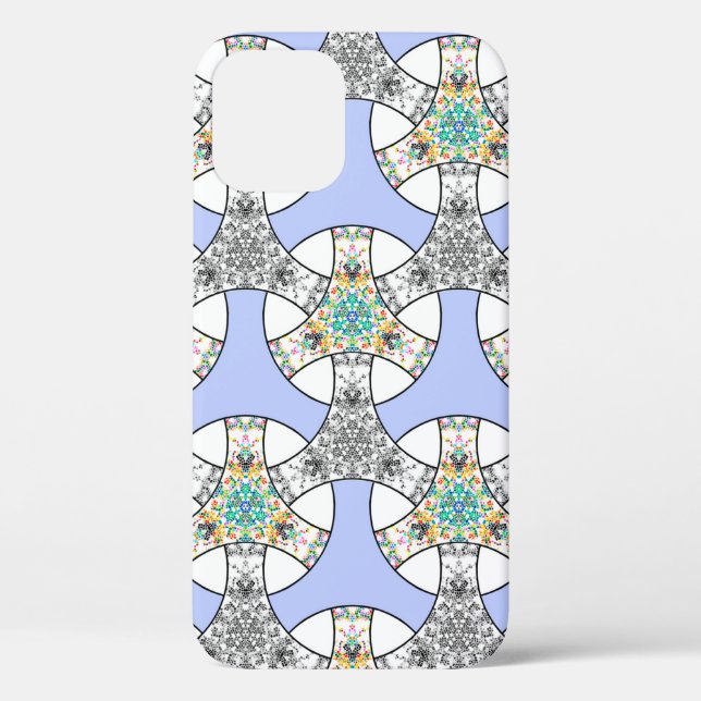 Funda De Case-Mate Para iPhone Rayas de entrelazado de mosaico inmaculado (Reverso )