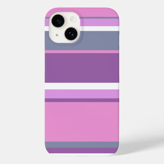 Funda De Case-Mate Para iPhone Rayas de lila (Reverso )