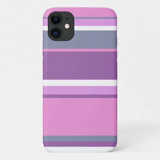 Funda De Case-Mate Para iPhone Rayas de lilac (Reverso)