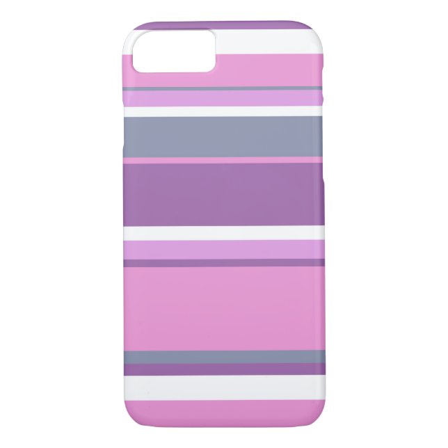 Funda De Case-Mate Para iPhone Rayas de lilac (Reverso)