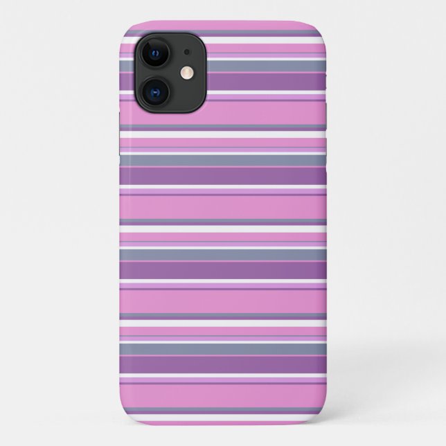 Funda De Case-Mate Para iPhone Rayas de lilac (Reverso)