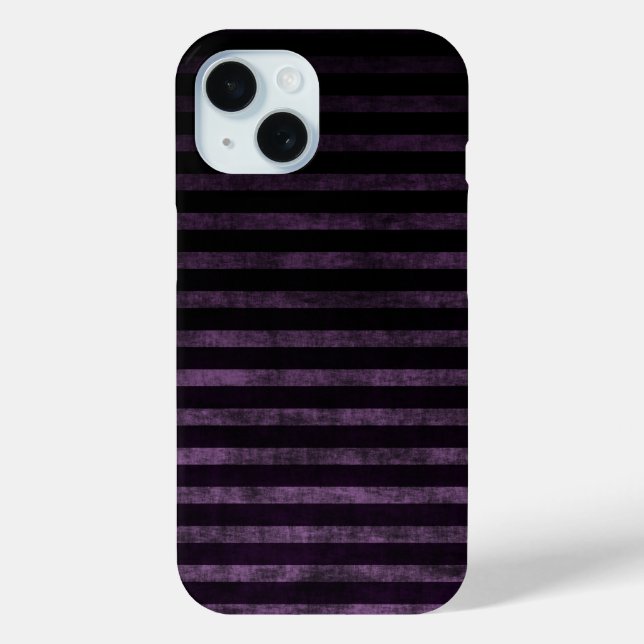 Funda De Case-Mate Para iPhone Rayas de ormbre negro y morado (Reverso )