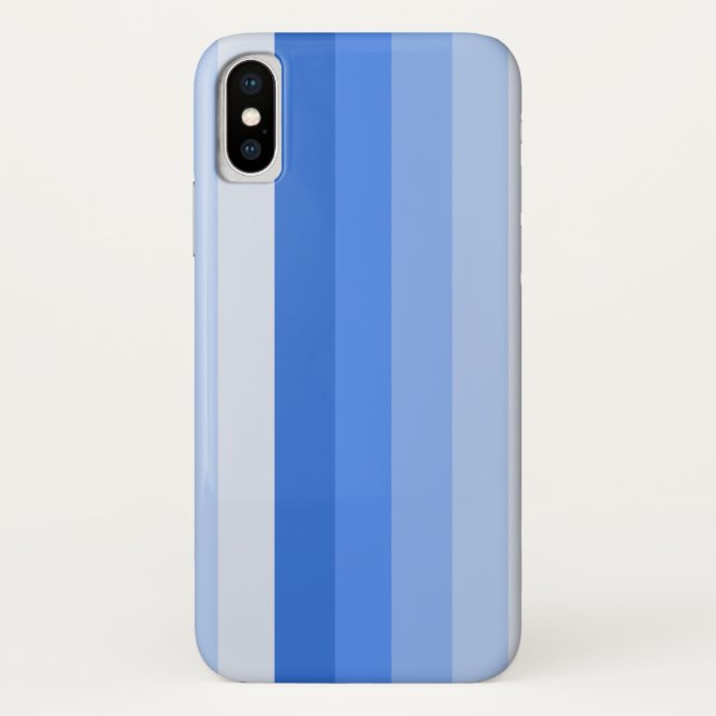 Funda De Case-Mate Para iPhone Rayas de sombra azules (Reverso)