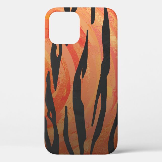 Funda De Case-Mate Para iPhone Rayas de Tigre Geniales (Reverso )