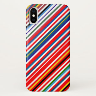 Funda Para iPhone X Rayas decorativas de colores finos