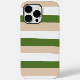 Funda Para iPhone 14 Pro Max De Case-Mate Rayas desiguales - Blanco, arena y verde pálido