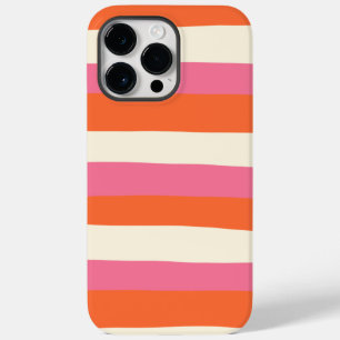 Funda Para iPhone 14 Pro Max De Case-Mate Rayas desiguales - rosa, Naranja y crema