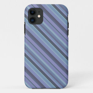 Funda Para iPhone 11 Rayas diagonales de color azul-gris