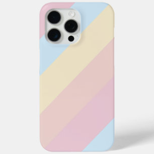 Funda Para iPhone 15 Pro Max Rayas diagonales rosa y azul pastel
