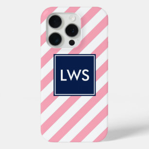 title_seo2 Rayas diagonales rosas y azules Monograma