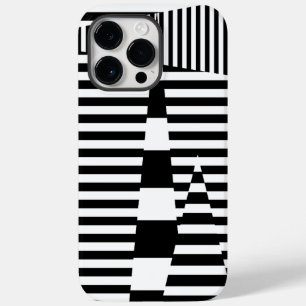Funda Para iPhone 14 Pro Max De Case-Mate Rayas en franjas en blanco y negro