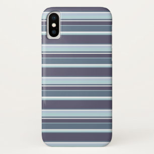 Funda Para iPhone X Rayas grises azules