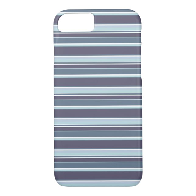 Funda De Case-Mate Para iPhone Rayas grises azules (Reverso)