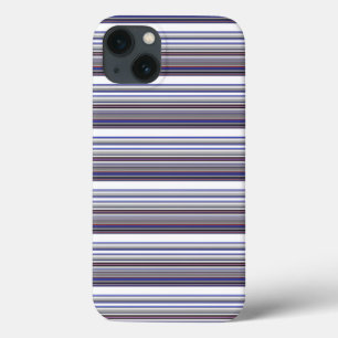 Funda Para iPhone 13 Rayas grises azules modernas lindas