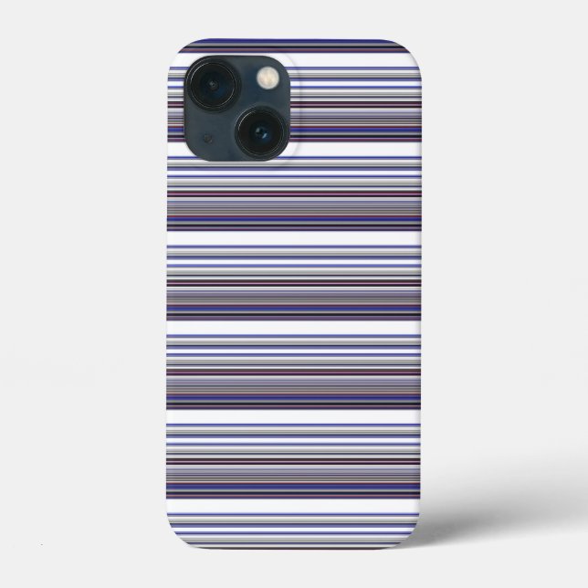 Funda De Case-Mate Para iPhone Rayas grises azules modernas lindas (Reverso )
