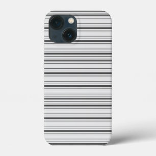 Funda Para iPhone 13 Mini Rayas grises blancas lindas