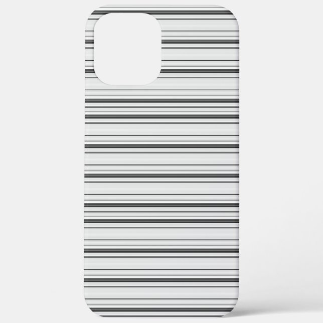 Funda De Case-Mate Para iPhone Rayas grises blancas lindas (Reverso )