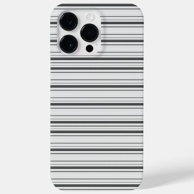 Funda De Case-Mate Para iPhone Rayas grises blancas lindas (Reverso)
