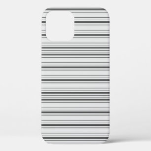 Funda Para iPhone 12 Pro Rayas grises blancas lindas